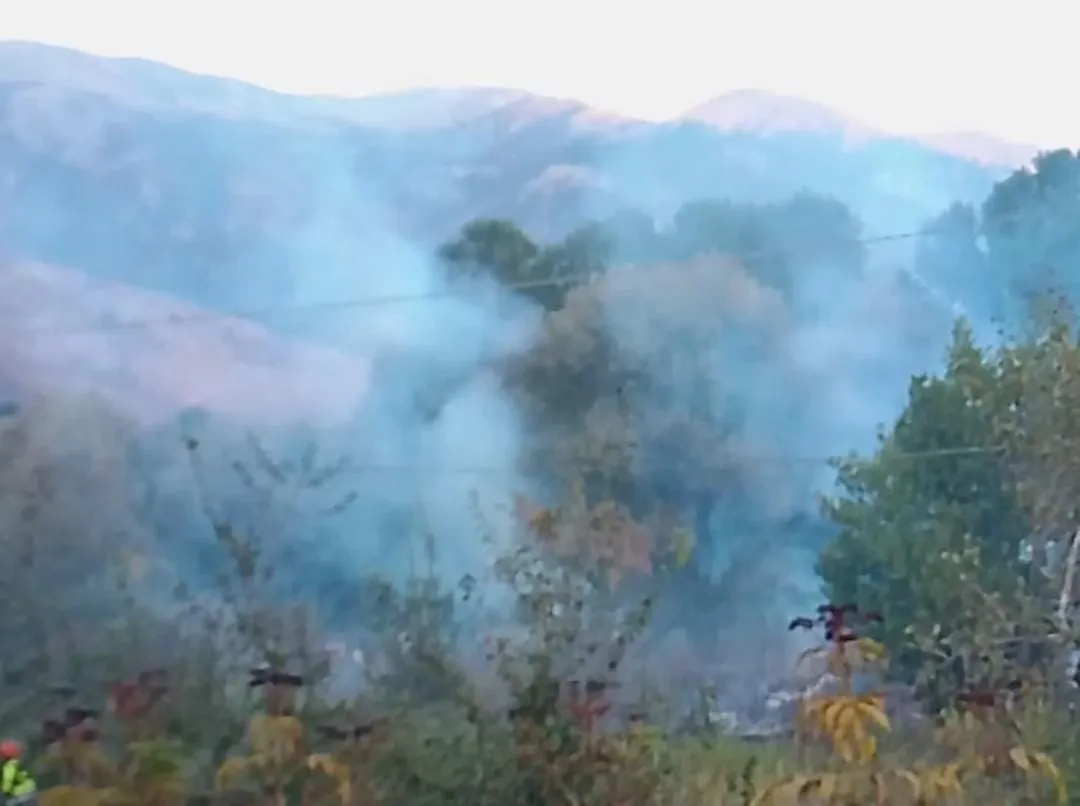 Vasto incendio di sterpaglie a Pratola. Le fiamme alimentate dal vento
