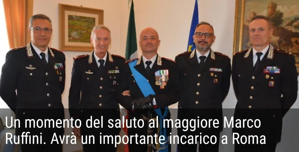 Da Terni a Roma. Nuovo incarico per il maggiore Ruffini