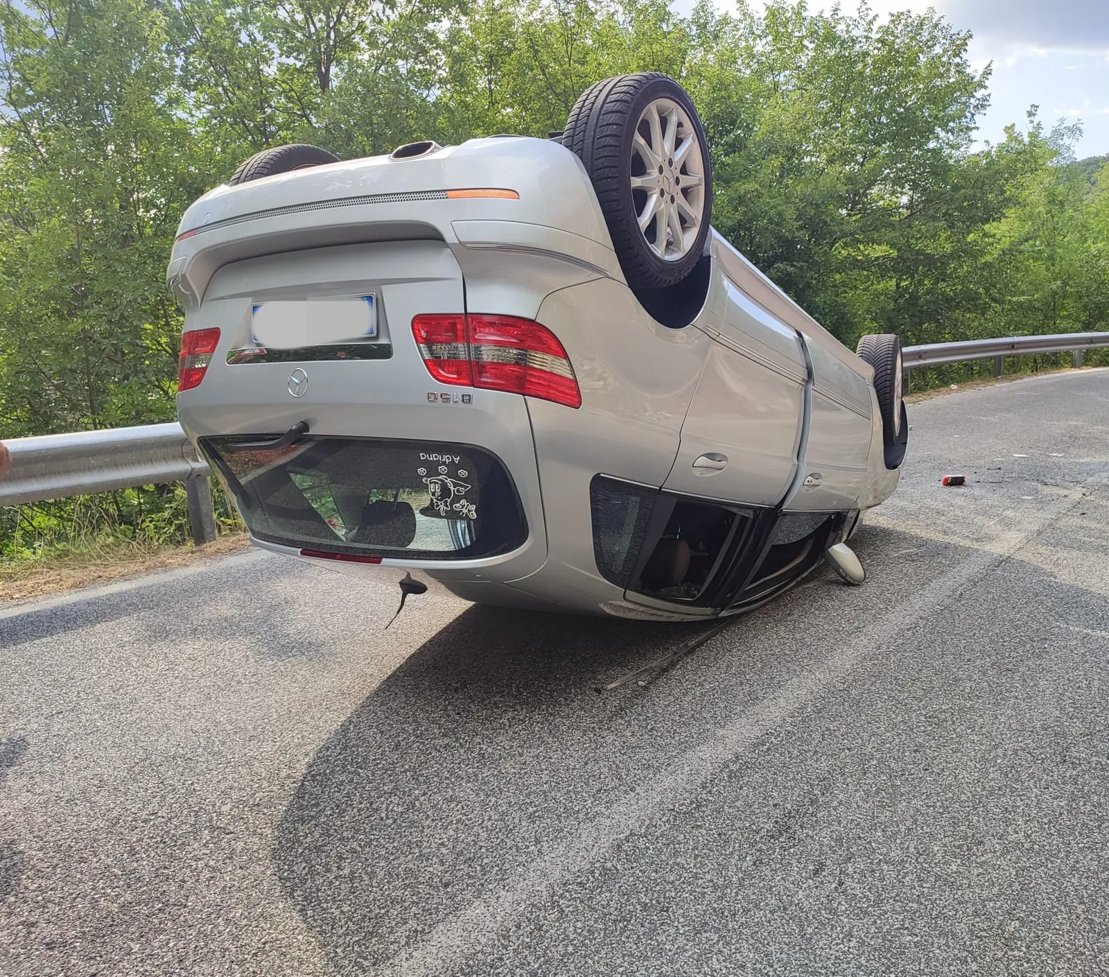 Auto si ribalta tra Cansano e Campo di Giove. In ospedale bimba di nove anni